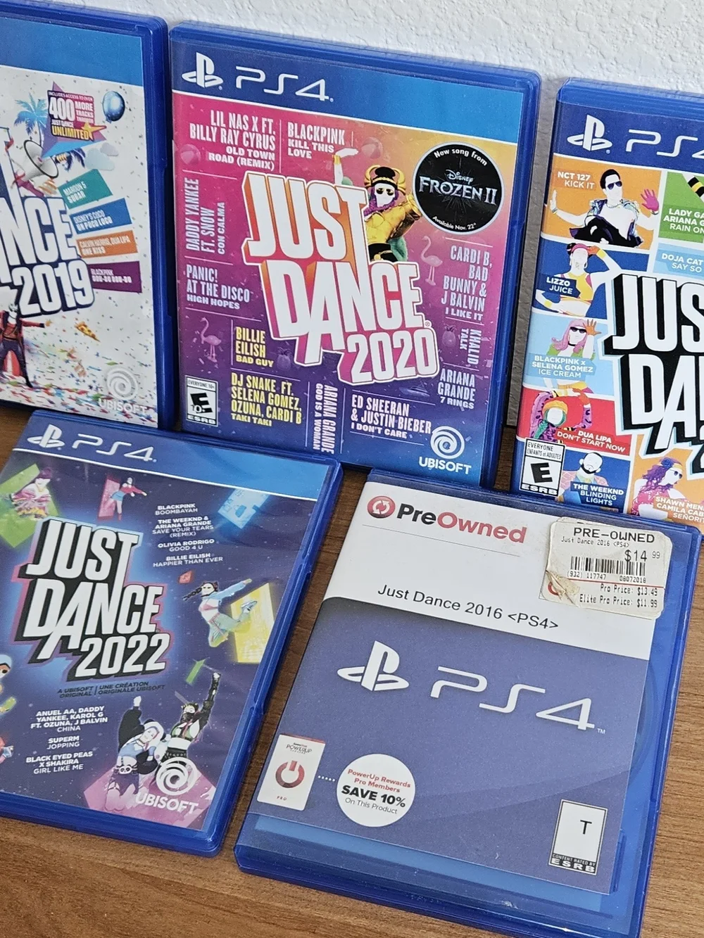 PlayStation 4 Sony CUH-115A Console and Just Dance Bundle (5) and Controllers